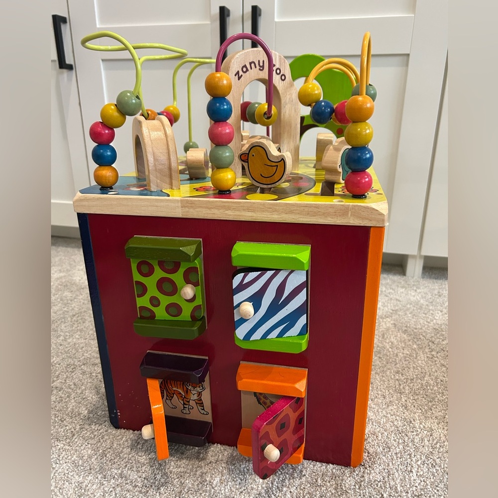 Target Wooden Activity Cube - Red, Orange, Yellow, Green, Blue, Pink, Purple